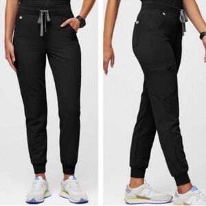 FIGS TECHNICAL ZAMORA HIGH RISE BLACK JOGGER SCRUBS SIZE XLP